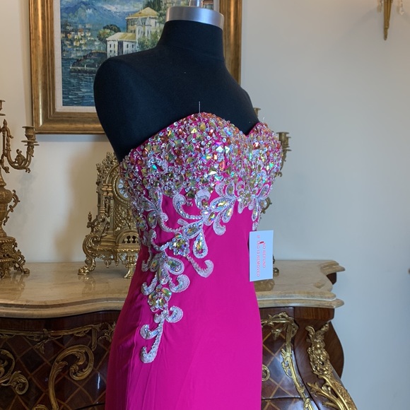 Sweetheart formal embroidery beaded bodice prom dress - Picture 4 of 6